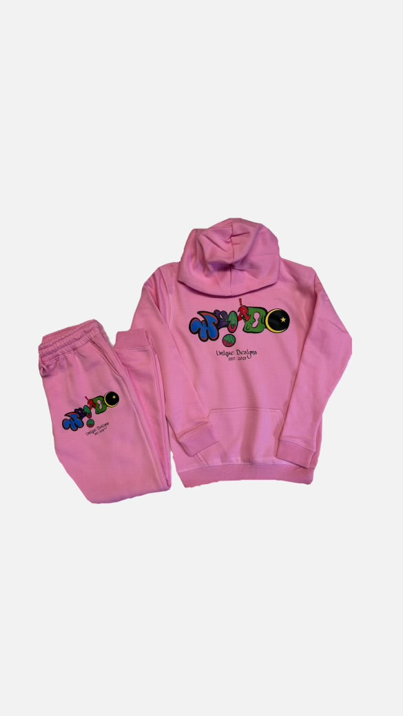 Kids Weirdo Sweat suit (pink)