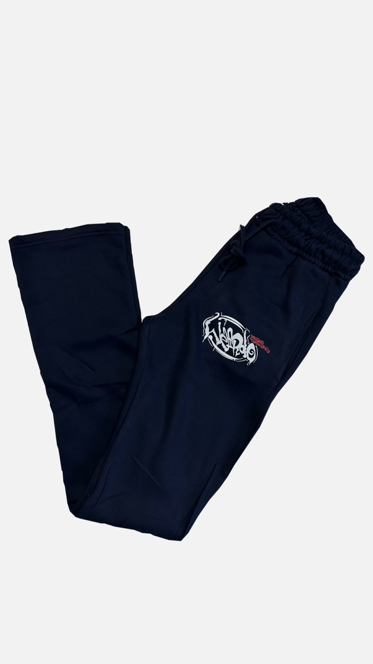 Navy WE!RDO stacked sweat suit